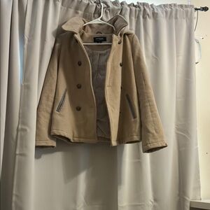 CoffeeShop Tan Blazer Classic Lightweight Suit Jacket